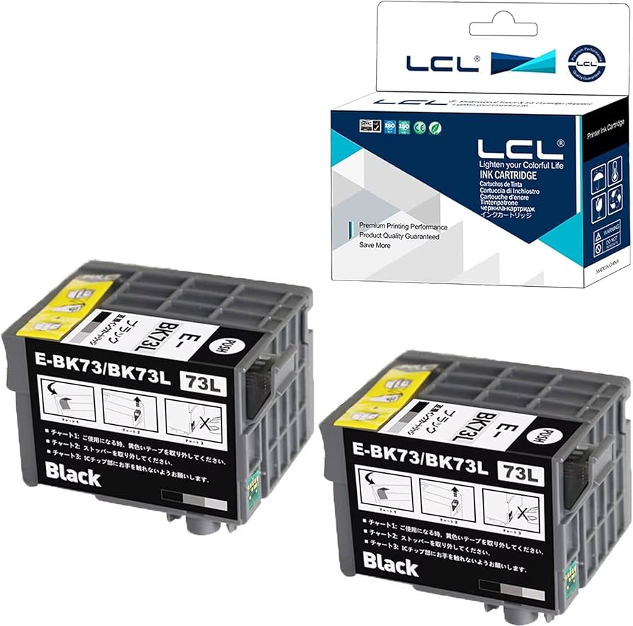 Amazon.co.jp: LCL エプソン用 ICBK73L（2パック ブラック） 顔料 互換